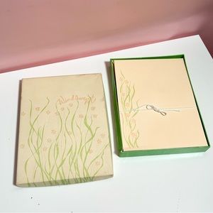 Vintage retro floral stationary notecard set